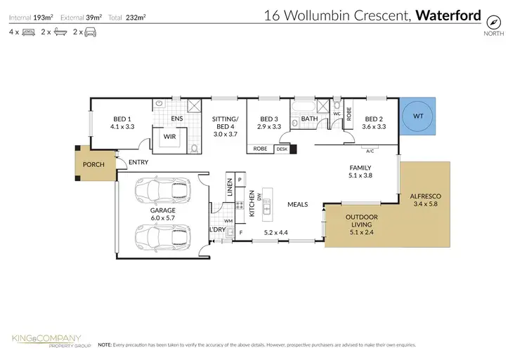 Floorplan of Homely house listing, 16 Wollumbin Crescent, Waterford QLD 4133