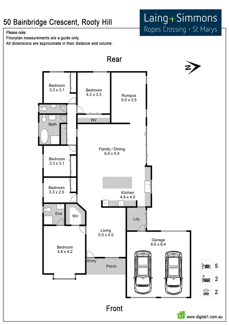 Floorplan of Homely house listing, 50 Bainbridge Crescent, Rooty Hill NSW 2766