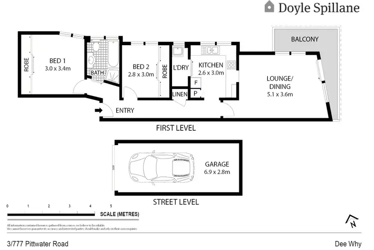 Floorplan of Homely apartment listing, 3/777 Pittwater Road, Dee Why NSW 2099
