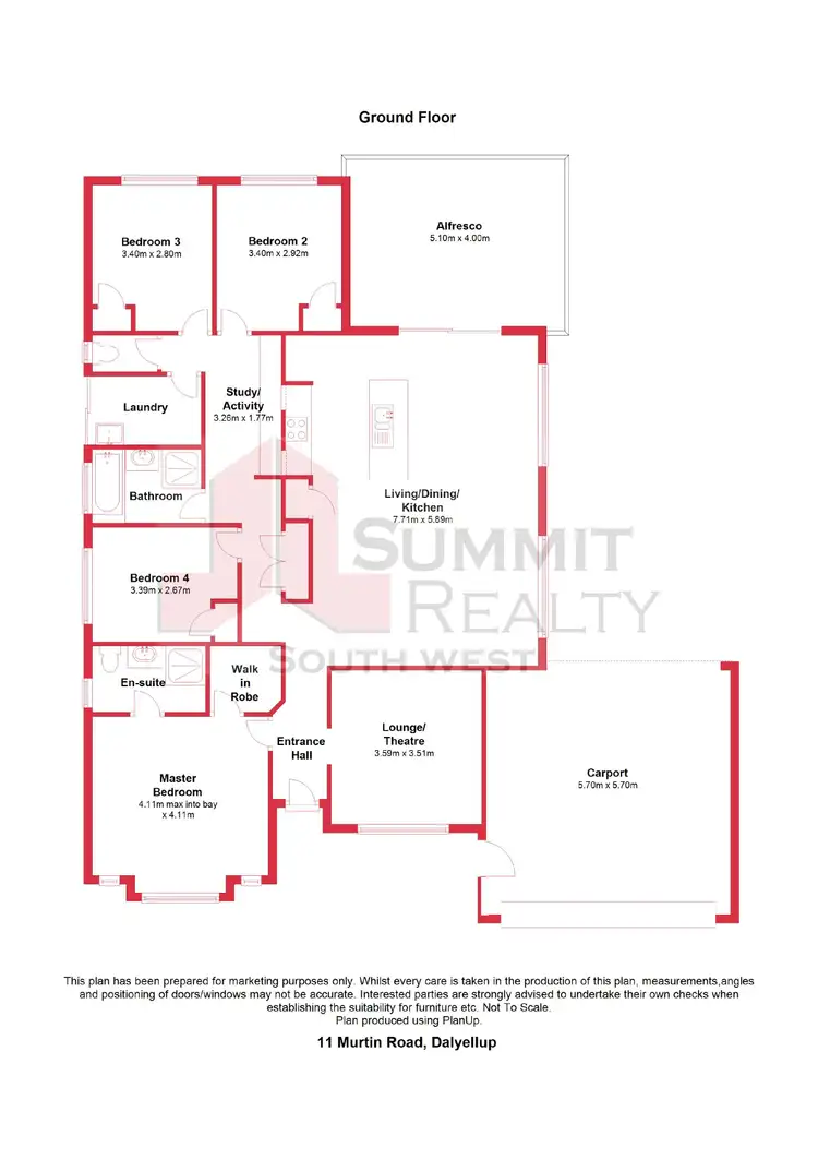 Floorplan of Homely house listing, 11 Murtin Road, Dalyellup WA 6230
