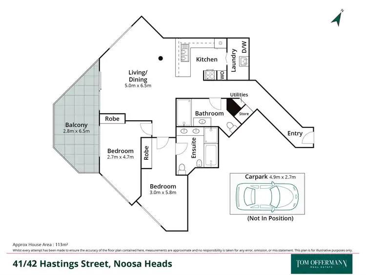 Floorplan of Homely unit listing, 41/42 Hastings Street, Noosa Heads QLD 4567