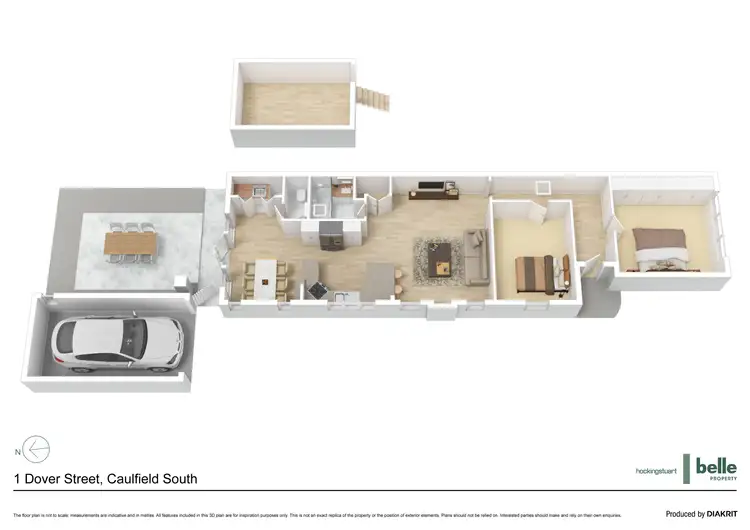 Floorplan of Homely semi-detached listing, 1 Dover Street, Caulfield South VIC 3162