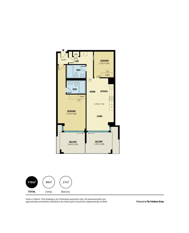 Floorplan of Homely apartment listing, 128/16 Holdfast Promenade, Glenelg SA 5045