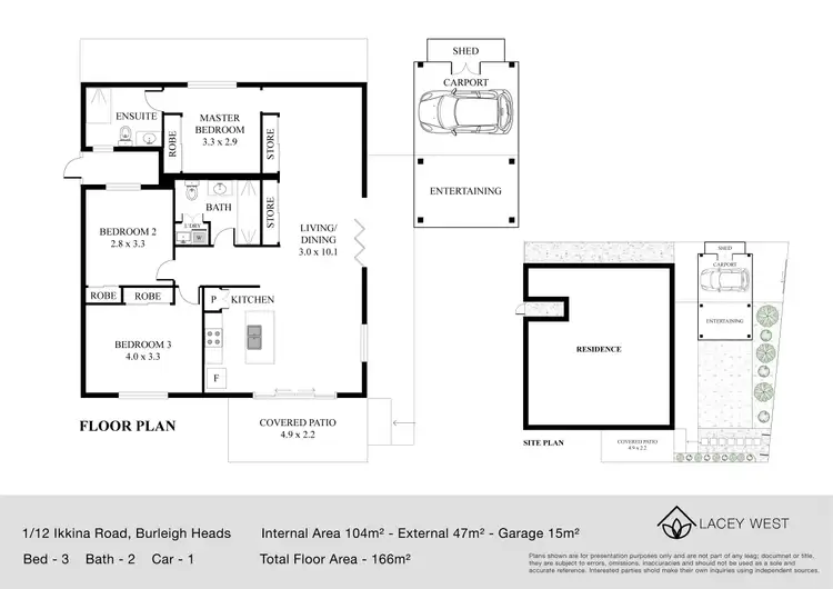 Floorplan of Homely semi-detached listing, 1/12 Ikkina Road, Burleigh Heads QLD 4220