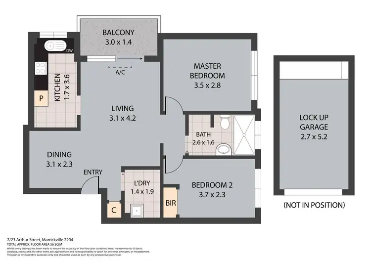 Floorplan of Homely unit listing, 7/23-25 Arthur Street, Marrickville NSW 2204