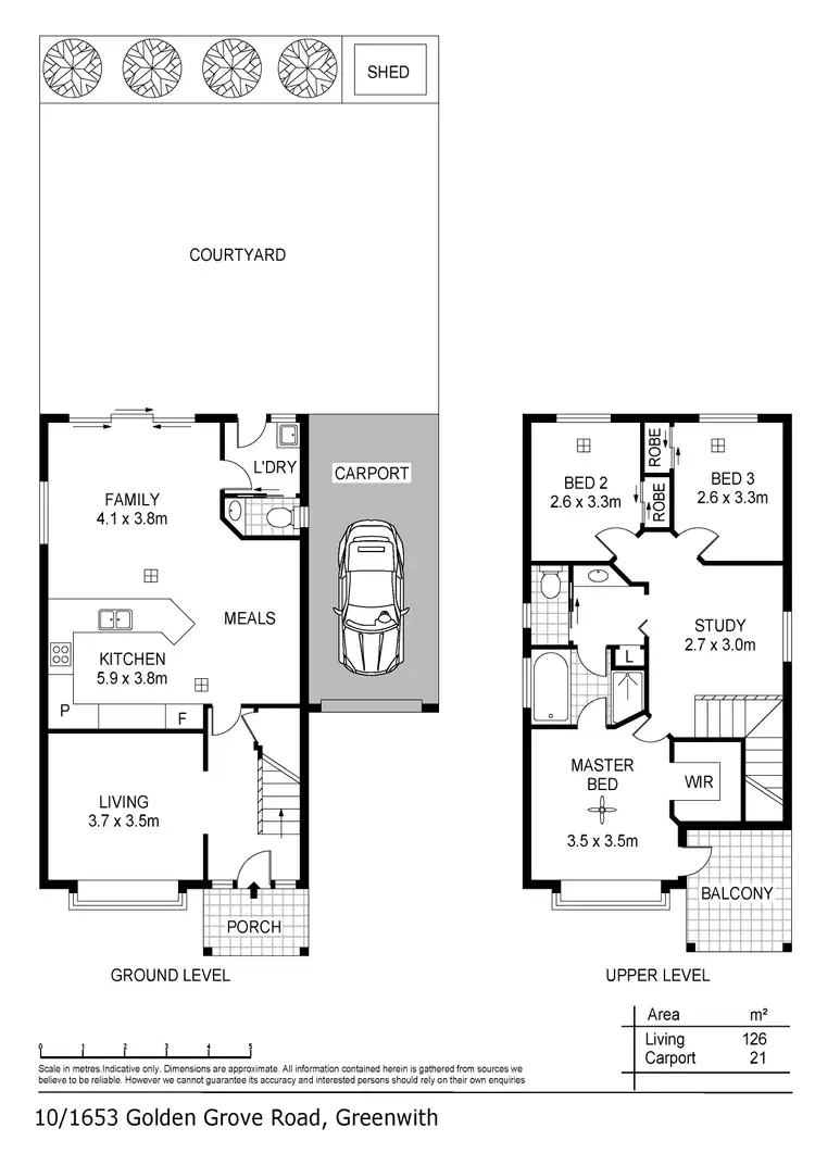 Floorplan of Homely townhouse listing, 10/1653 Golden Grove Road, Greenwith SA 5125