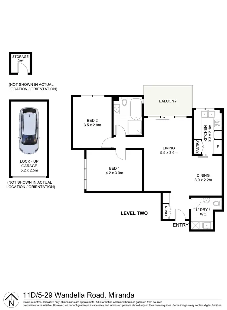 Floorplan of Homely apartment listing, 11D/5-29 Wandella Road, Miranda NSW 2228