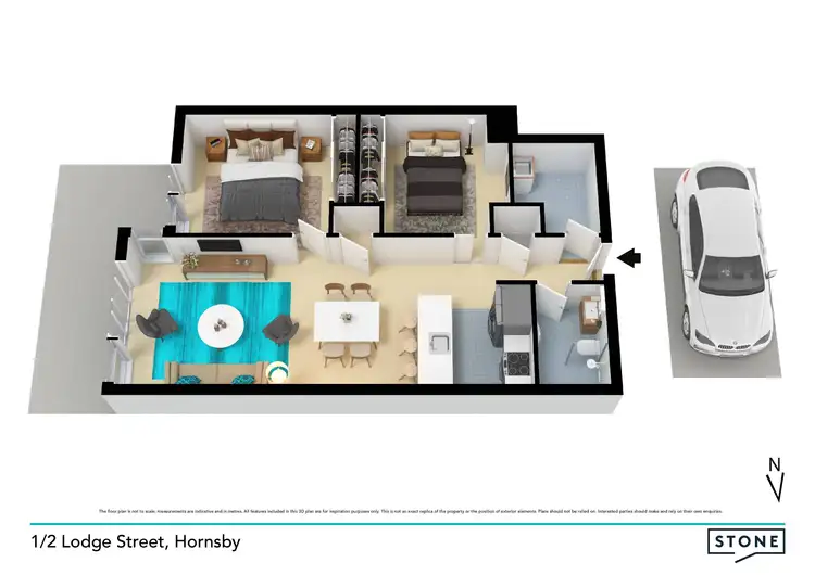 Floorplan of Homely unit listing, 1/2 Lodge Street, Hornsby NSW 2077