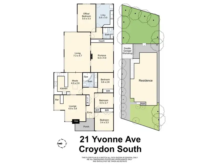 Floorplan of Homely house listing, 21 Yvonne Avenue, Croydon South VIC 3136