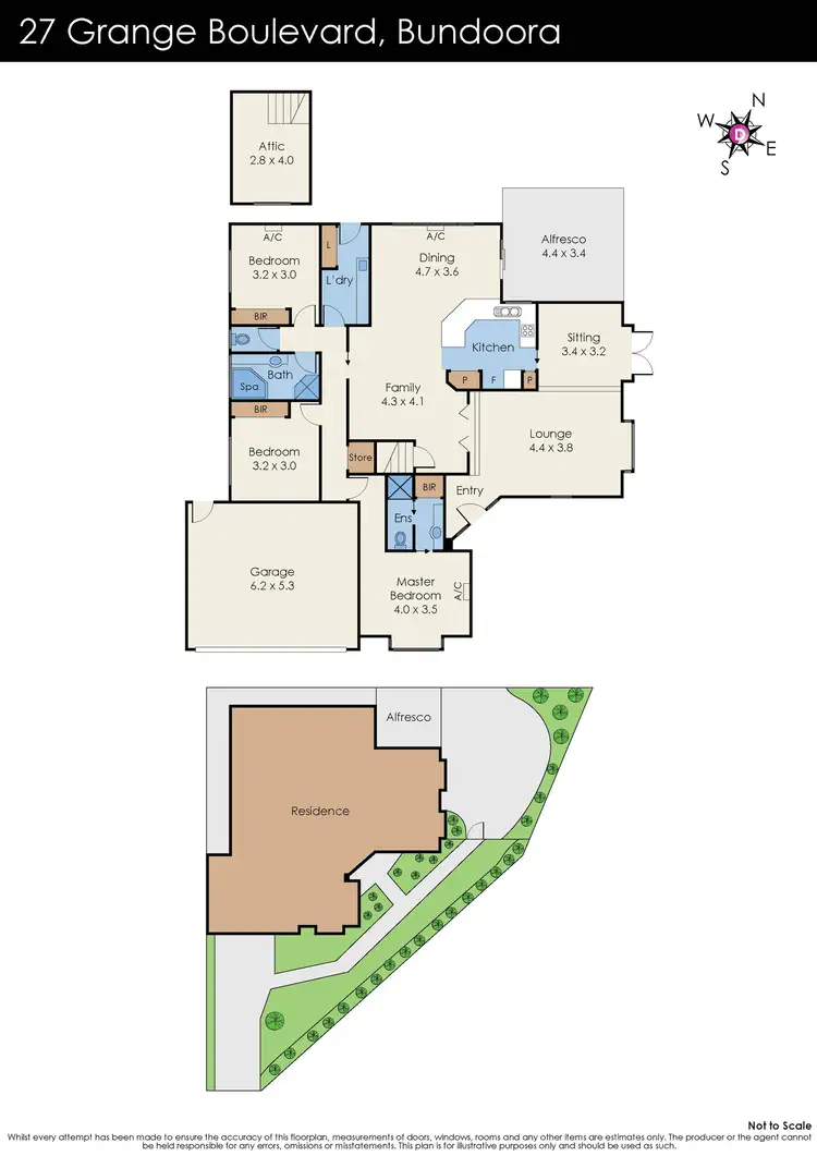 Floorplan of Homely house listing, 27 Grange Boulevard, Bundoora VIC 3083