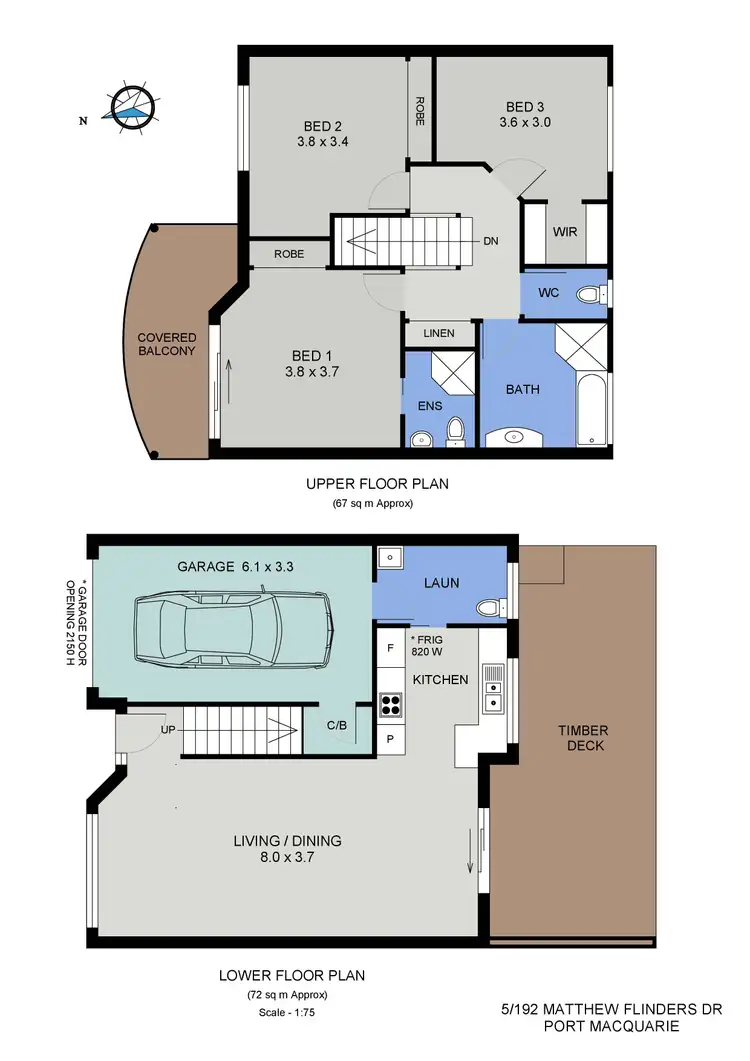 Floorplan of Homely townhouse listing, 5/192 Matthew Flinders Drive, Port Macquarie NSW 2444
