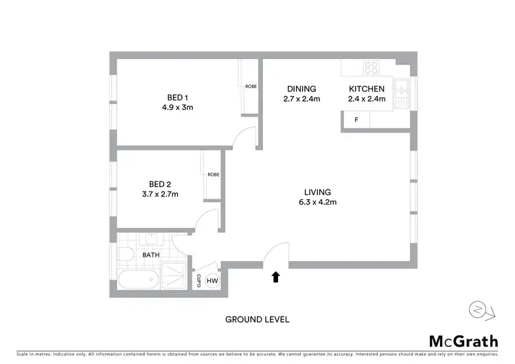 Floorplan of Homely apartment listing, 2/272 Penshurst Street, Willoughby NSW 2068