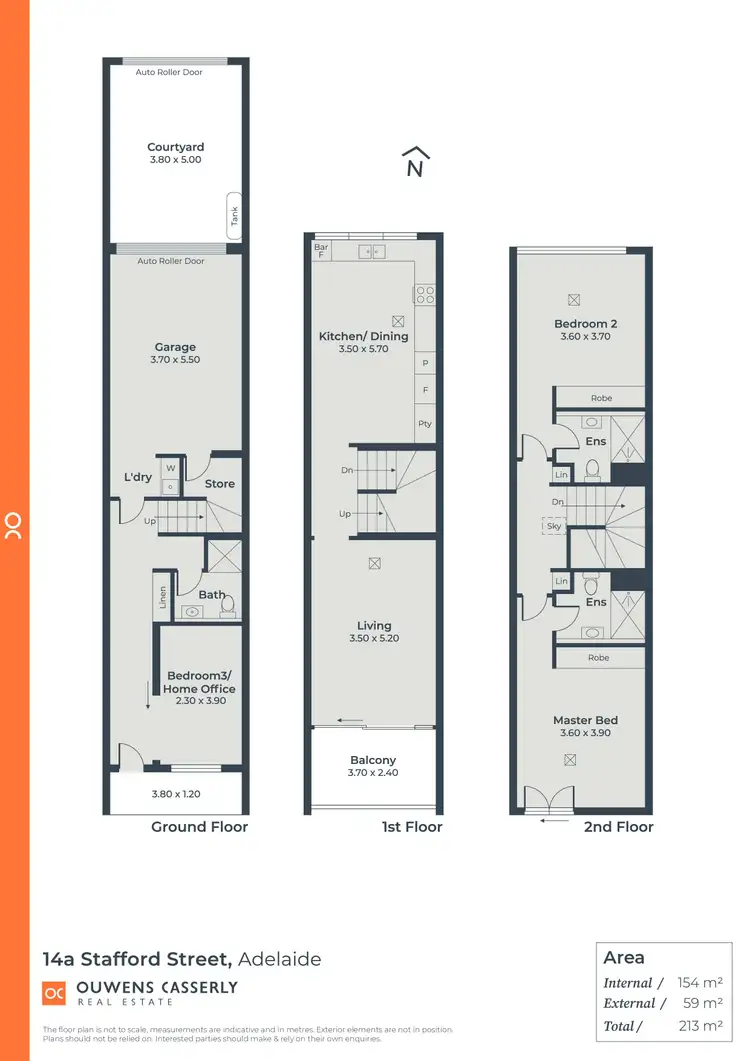 Floorplan of Homely townhouse listing, 14A Stafford Street, Adelaide SA 5000