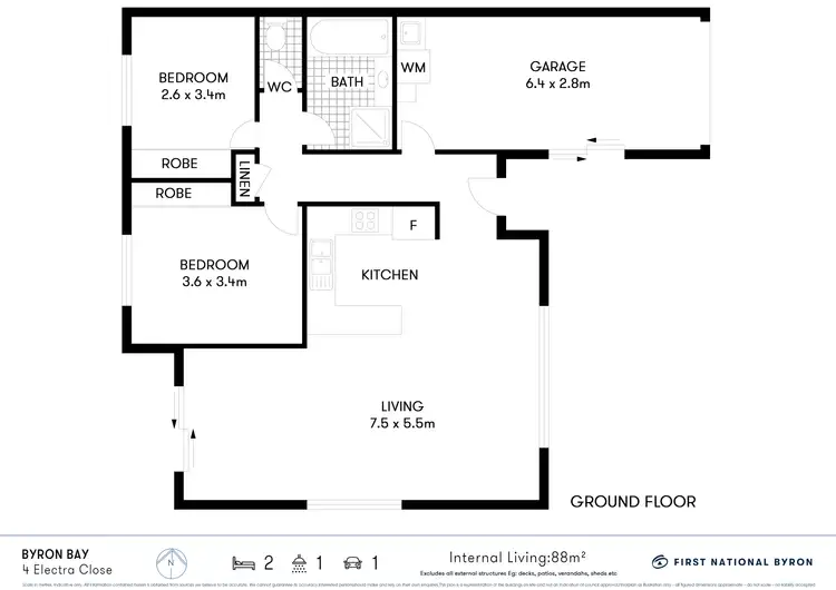 Floorplan of Homely house listing, 4 Electra Close, Byron Bay NSW 2481