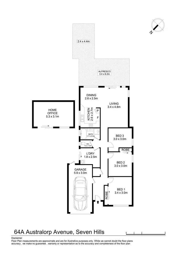 Floorplan of Homely house listing, 64A Australorp Avenue, Seven Hills NSW 2147