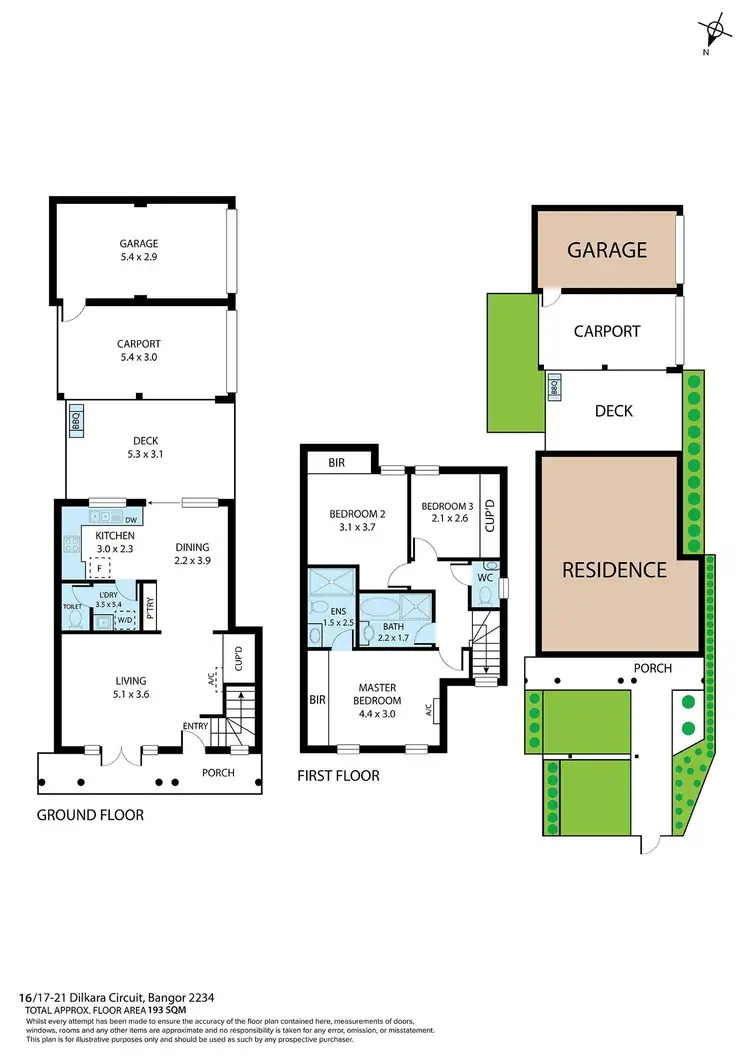 Floorplan of Homely townhouse listing, 16/17-21 Dilkara Circuit, Bangor NSW 2234