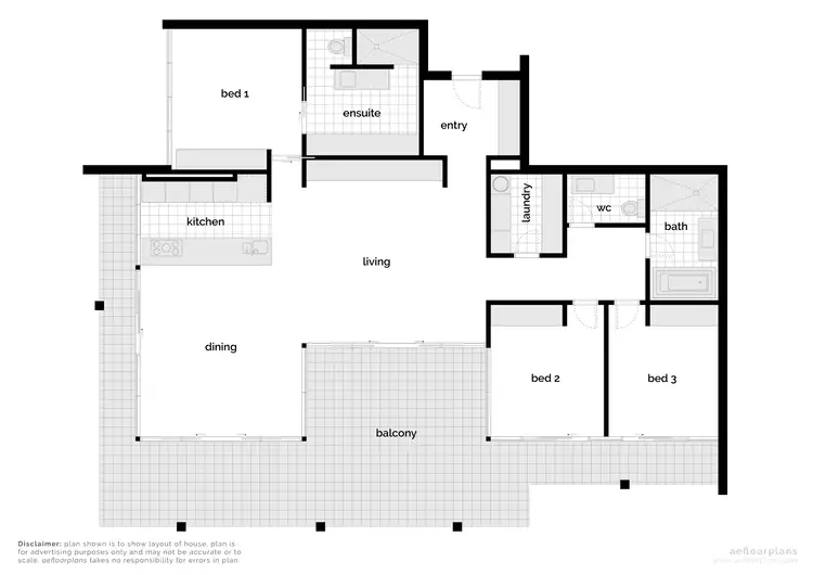 Floorplan of Homely apartment listing, 121/2 Grose Street, Deakin ACT 2600