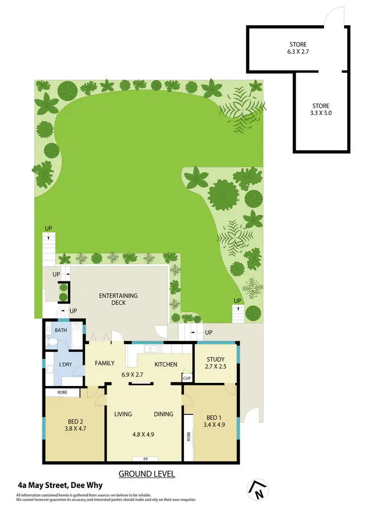 Floorplan of Homely semi-detached listing, 4A May Road, Dee Why NSW 2099