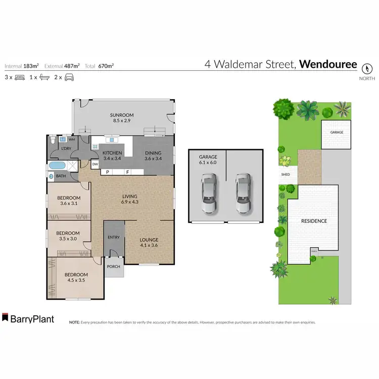 Floorplan of Homely house listing, 4 Waldemar Street, Wendouree VIC 3355