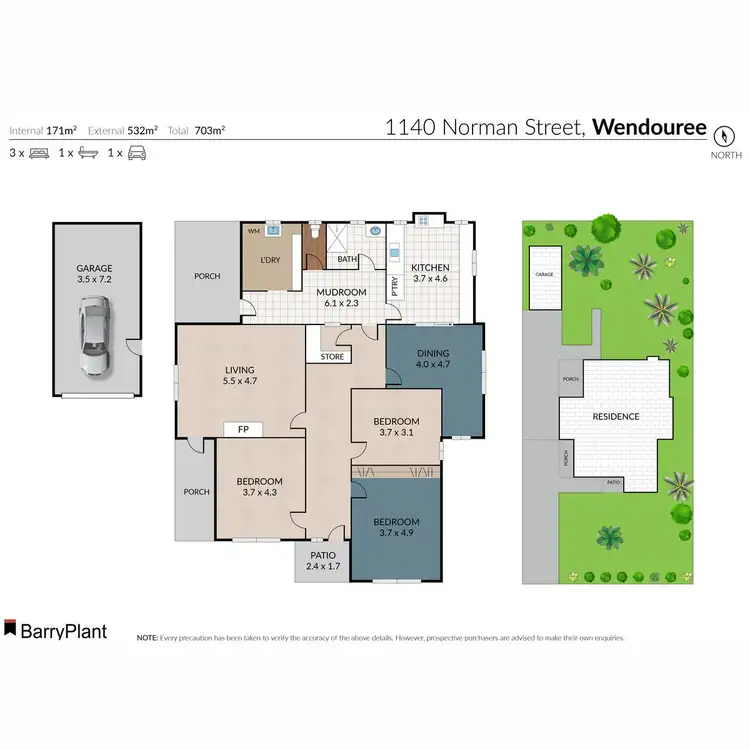 Floorplan of Homely house listing, 1140 Norman Street, Wendouree VIC 3355