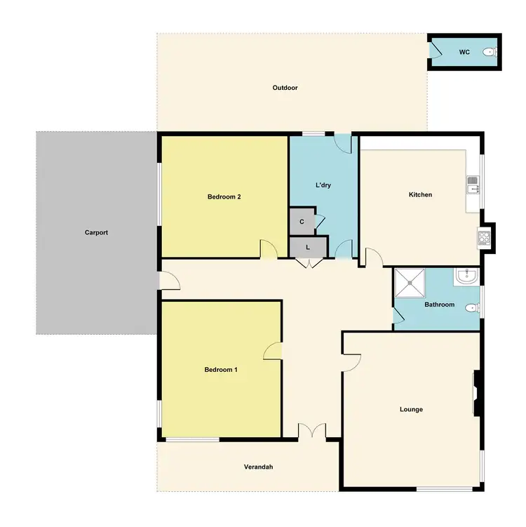 Floorplan of Homely house listing, 56 Sutton Road, Maryborough VIC 3465