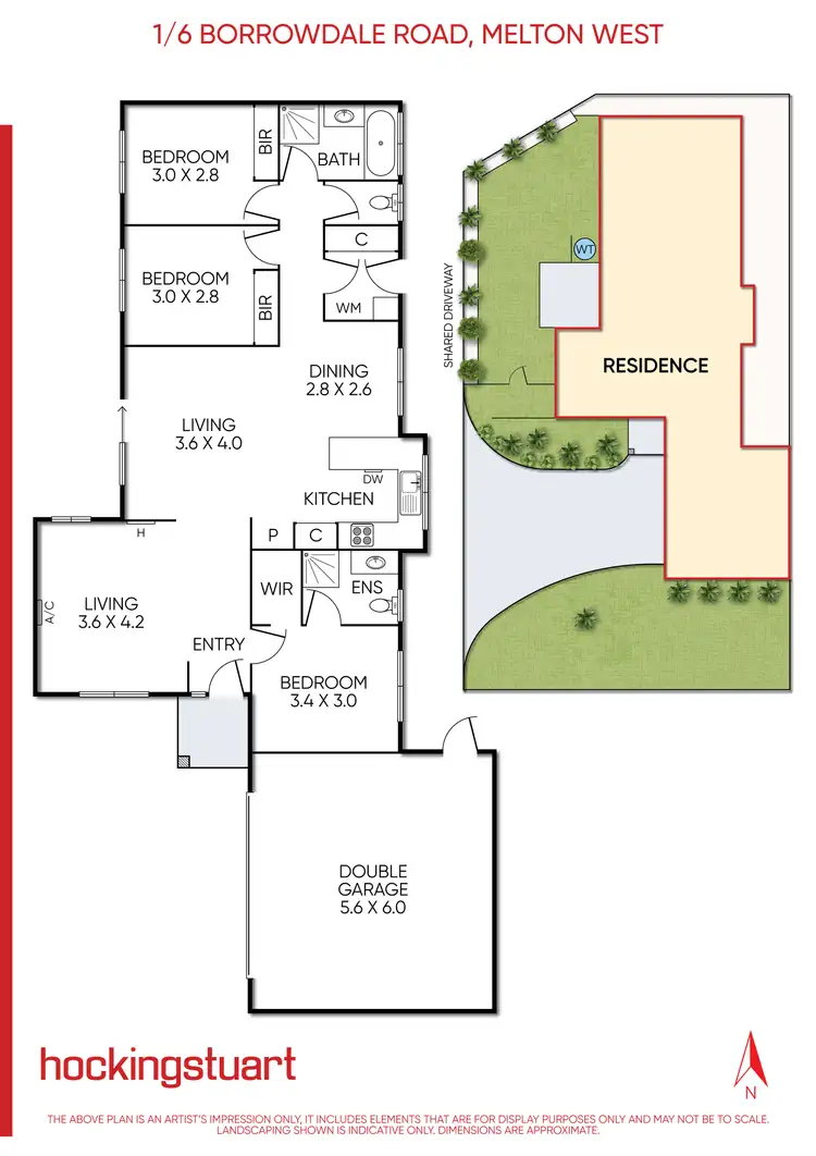 Floorplan of Homely house listing, 1/6 Borrowdale Road, Melton West VIC 3337