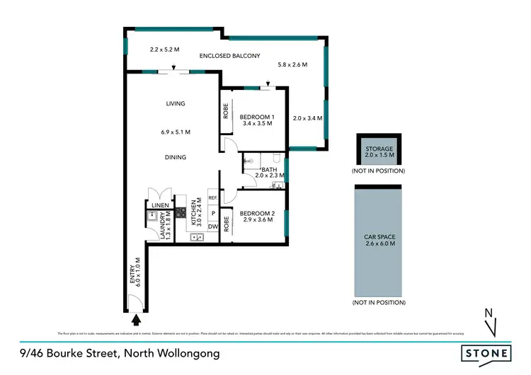 Floorplan of Homely unit listing, 9/46 Bourke Street, Wollongong NSW 2500