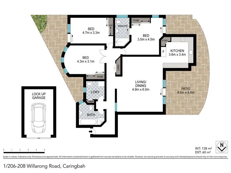 Floorplan of Homely unit listing, 1/206-208 Willarong Road, Caringbah NSW 2229