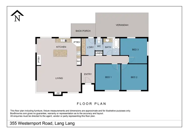 Floorplan of Homely house listing, 355 Westernport Road, Lang Lang VIC 3984