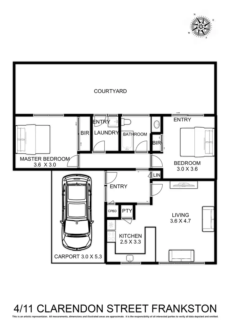 Floorplan of Homely unit listing, 4/11 Clarendon Street, Frankston VIC 3199