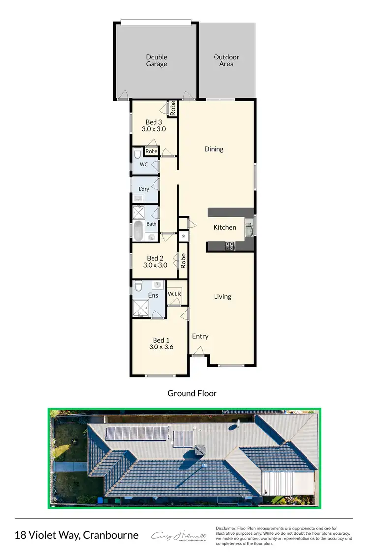Floorplan of Homely house listing, 18 Violet Way, Cranbourne VIC 3977