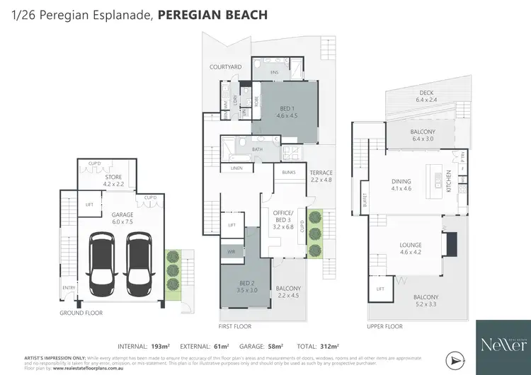 Floorplan of Homely house listing, 1/26 Peregian Esplanade, Peregian Beach QLD 4573