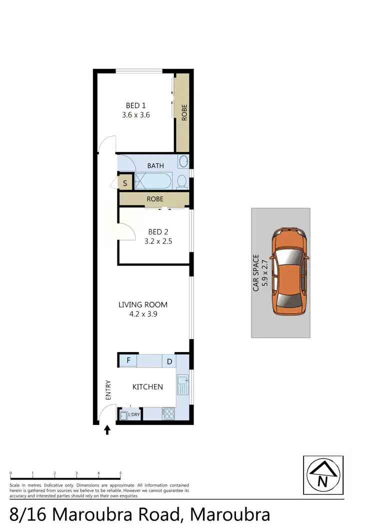 Floorplan of Homely apartment listing, 8/16 Maroubra Road, Maroubra NSW 2035