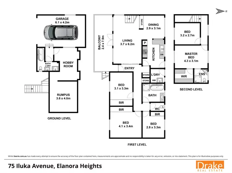 Floorplan of Homely house listing, 75 Iluka Avenue, Elanora Heights NSW 2101