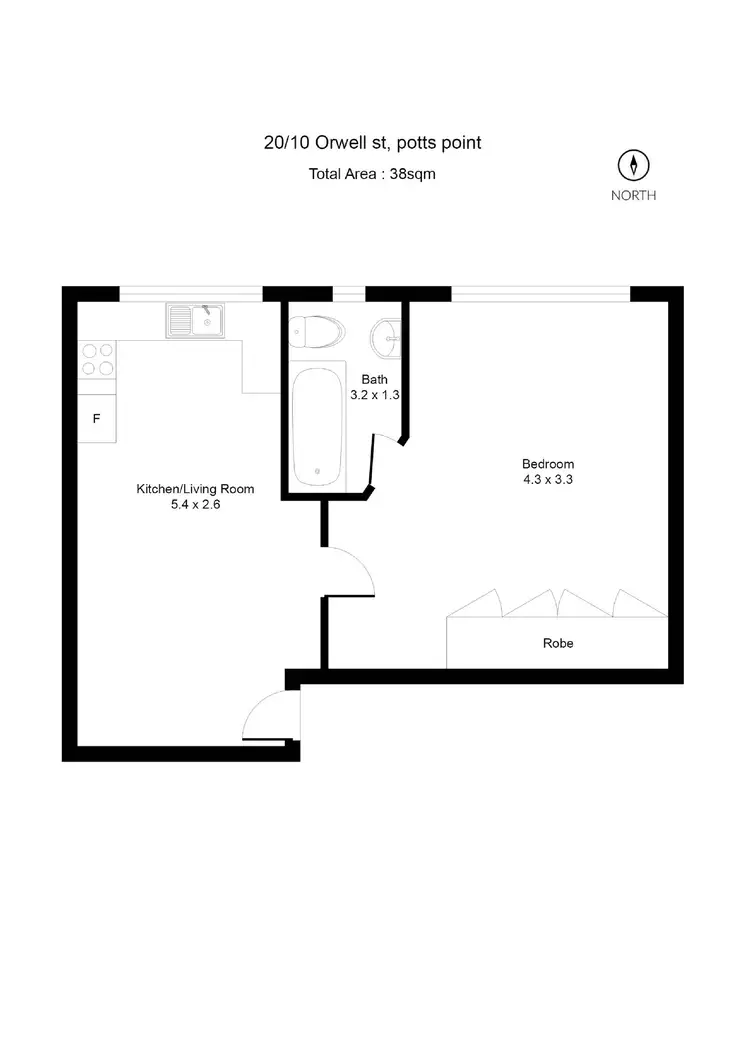 Floorplan of Homely apartment listing, 10 Orwell Street, Potts Point NSW 2011
