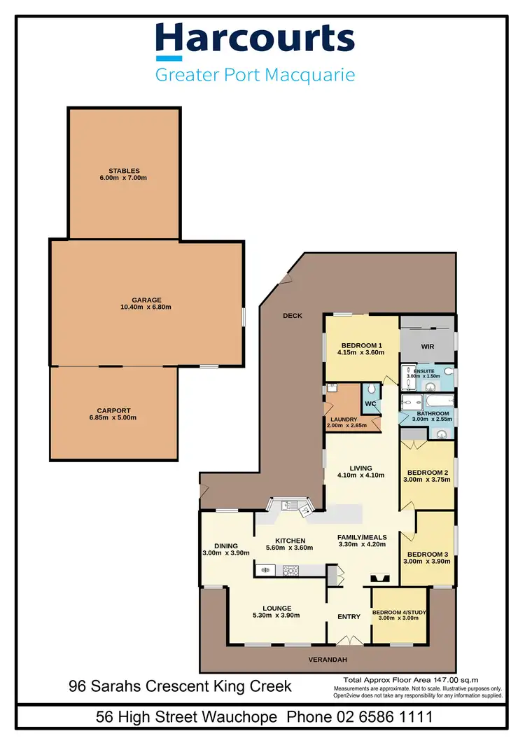 Floorplan of Homely rural property listing, 96 Sarahs Crescent, King Creek NSW 2446