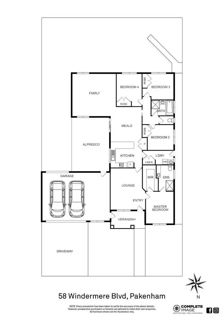 Floorplan of Homely house listing, 58 Windermere Boulevard, Pakenham VIC 3810