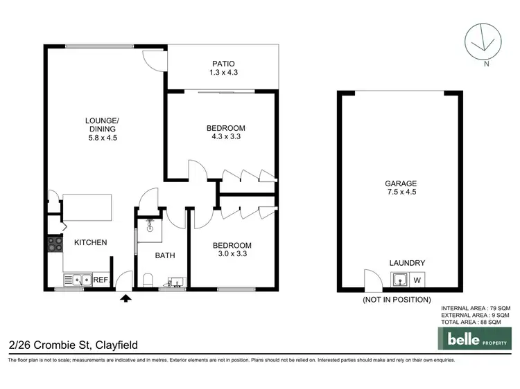 Floorplan of Homely unit listing, 2/26 Crombie Street, Clayfield QLD 4011