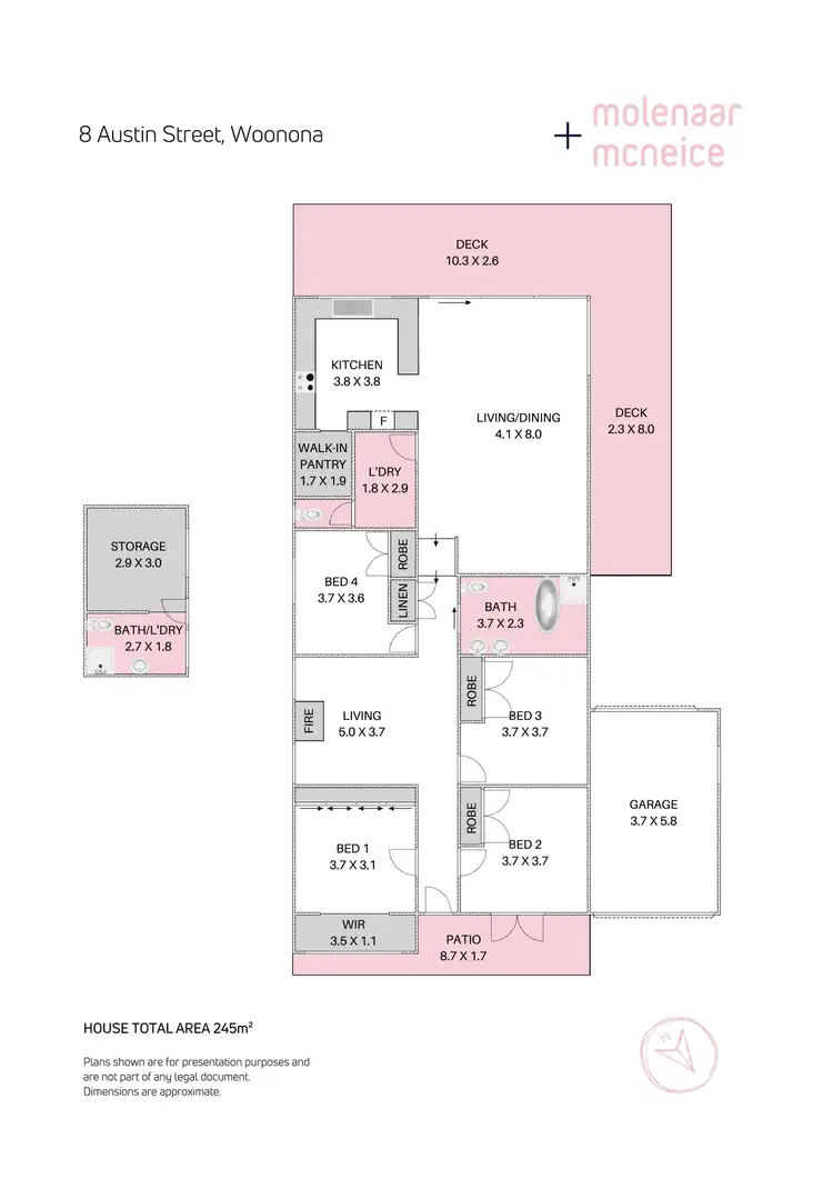 Floorplan of Homely house listing, 8 Austin Street, Woonona NSW 2517