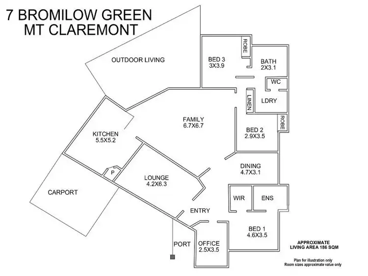 Floorplan of Homely house listing, 7 Bromilow Green, Mount Claremont WA 6010