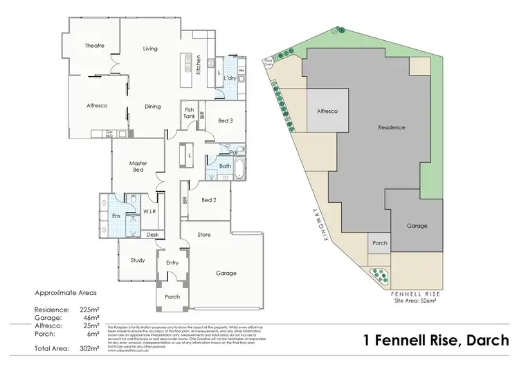 Floorplan of Homely house listing, 1 Fennell Rise, Darch WA 6065