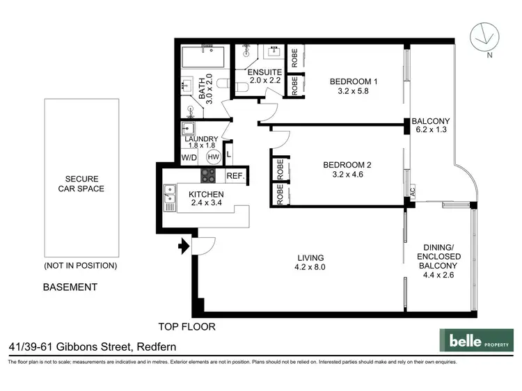 Floorplan of Homely unit listing, 41/39-61 Gibbons Street, Redfern NSW 2016