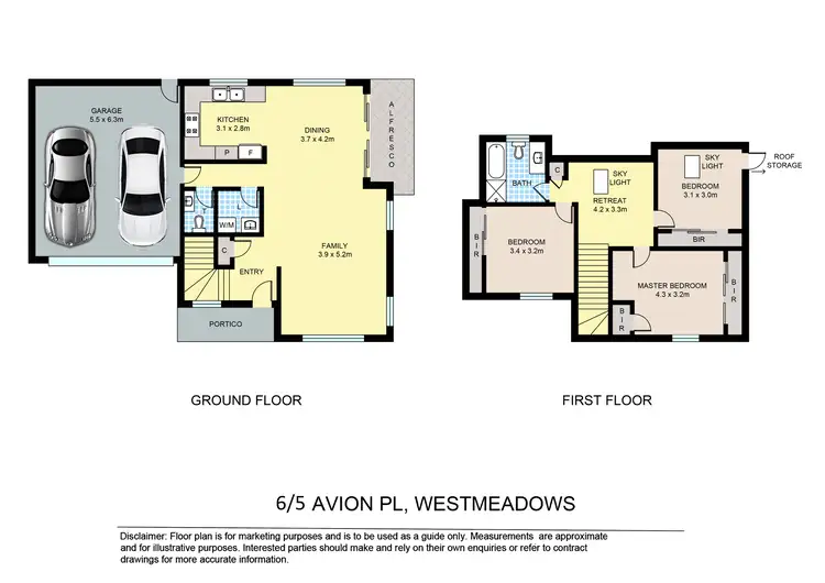 Floorplan of Homely townhouse listing, 6/5 Avion Place, Westmeadows VIC 3049