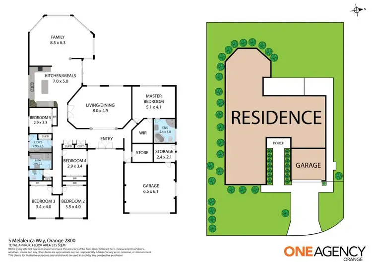 Floorplan of Homely house listing, 5 Melaleuca Way, Orange NSW 2800