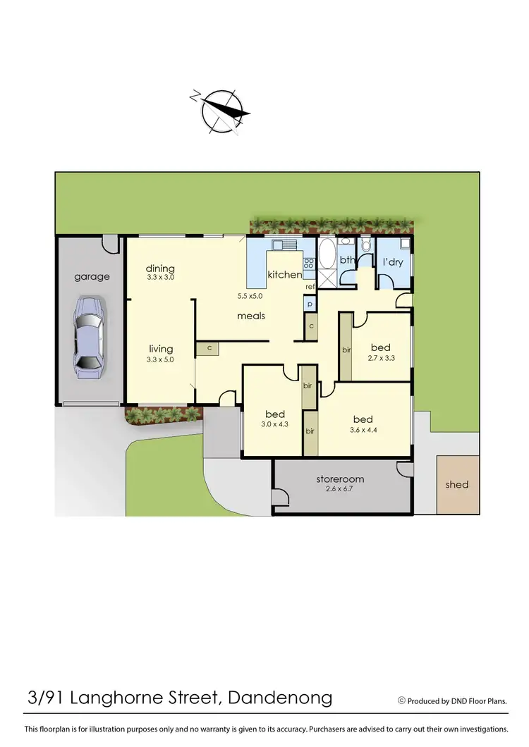 Floorplan of Homely unit listing, 3/91 Langhorne Street, Dandenong VIC 3175