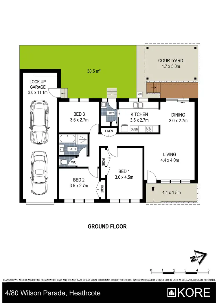 Floorplan of Homely villa listing, 4/80 Wilson Parade, Heathcote NSW 2233