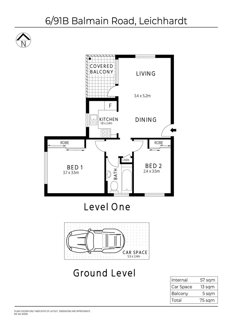 Floorplan of Homely unit listing, 6/91B Balmain Road, Leichhardt NSW 2040
