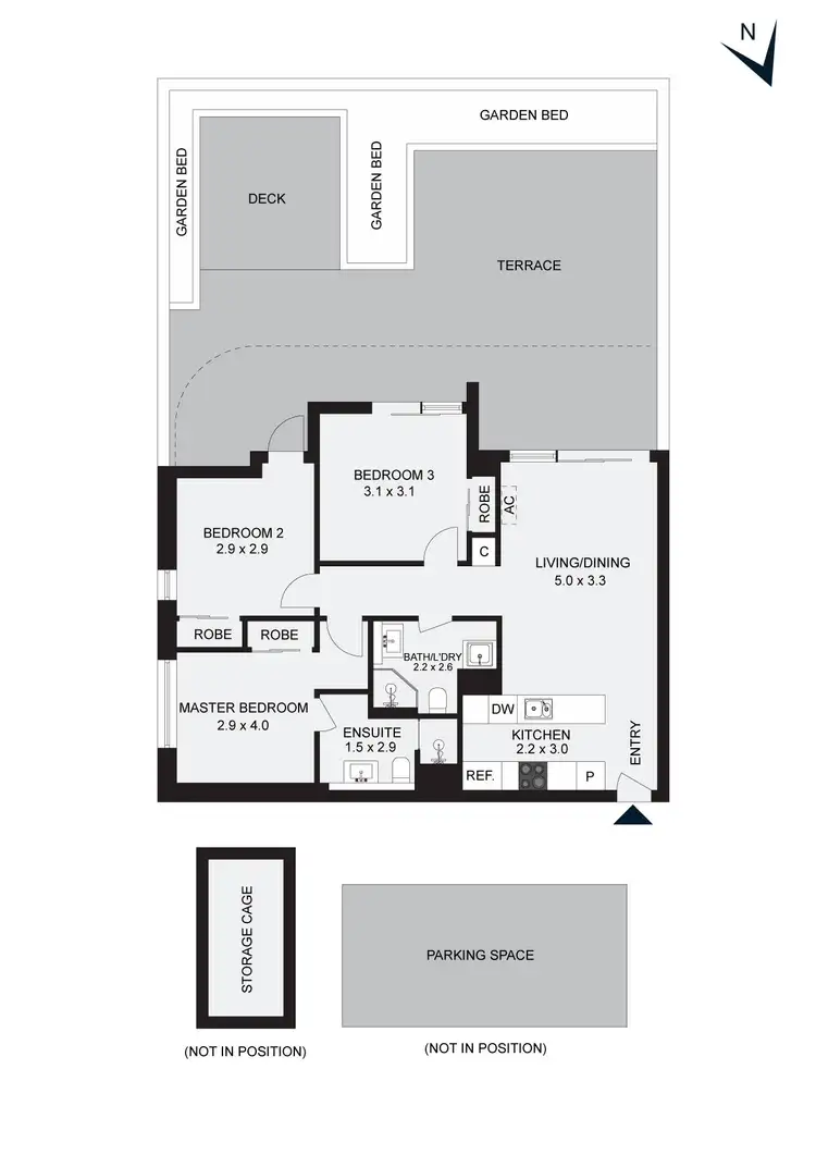 Floorplan of Homely apartment listing, 604E/6 Tannery Walk, Footscray VIC 3011