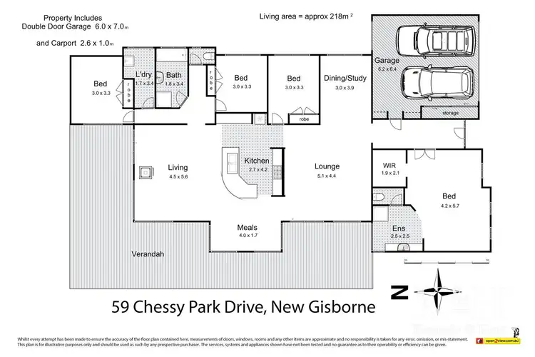 Floorplan of Homely house listing, 59 Chessy Park Drive, New Gisborne VIC 3438