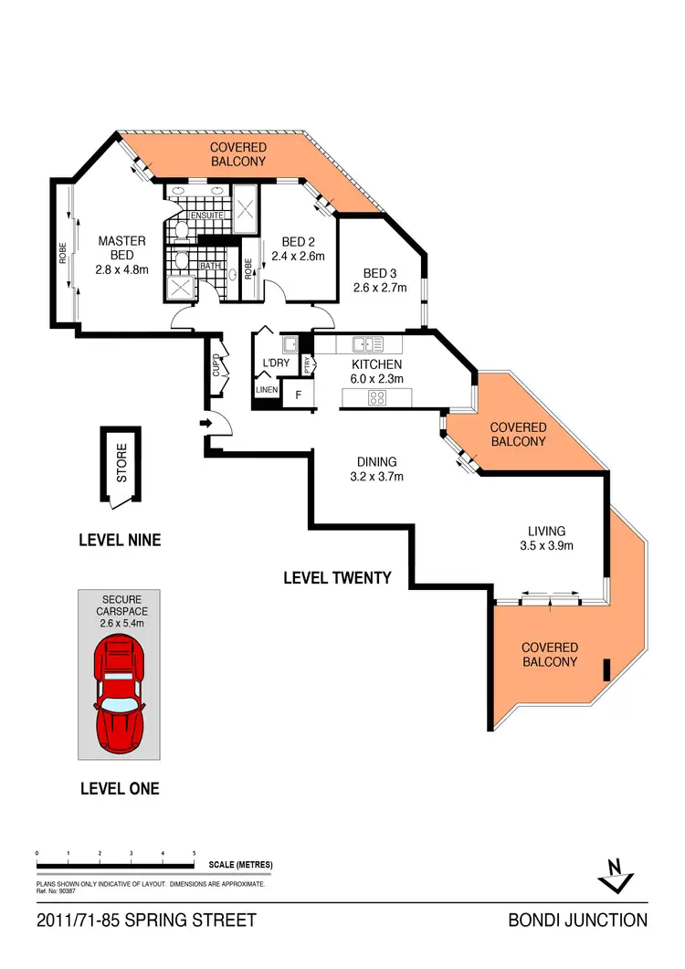 Floorplan of Homely apartment listing, 2011/83-85 Spring Street, Bondi Junction NSW 2022